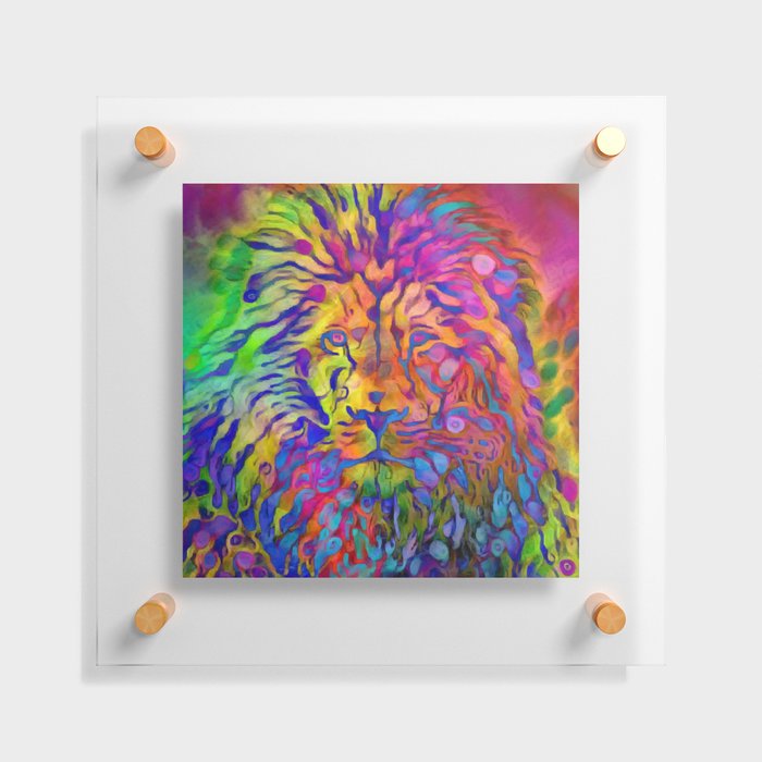 2HW-lion Floating Acrylic Print