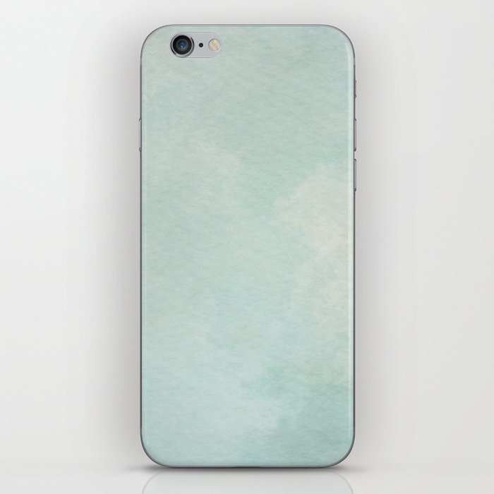 Blue gray watercolor background iPhone Skin
