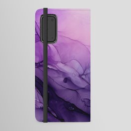 Purple Amethyst Crystal Inspired Abstract Flow Painting Android Wallet Case