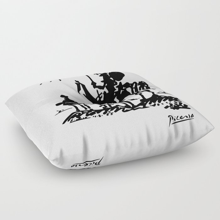 Picasso Don Quixote 1955 Artwork Floor Pillow by ARTORAMA SHOP
