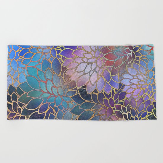 Floral Abstract 5 Beach Towel