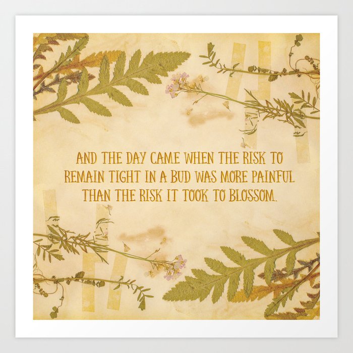 Autumn Anais Nin Quote Art Print By The Best Case Scenario Society6