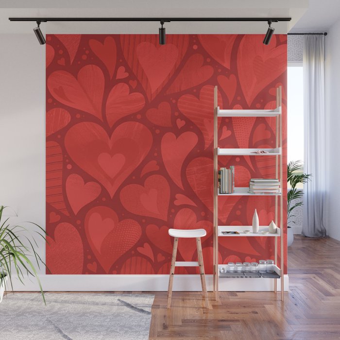 Hearts - Textured Wall Mural