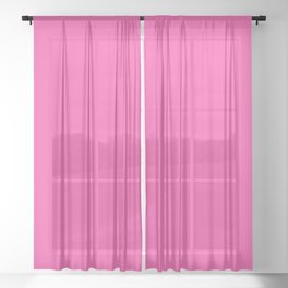 Diascia Pink Sheer Curtain