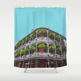 Neworleans Shower Curtains Society6 Hanging Baskets Of Royal Street New Orleans Shower Curtain