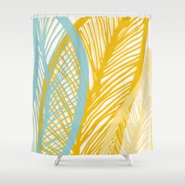 Banana Leaf Pattern Shower Curtain