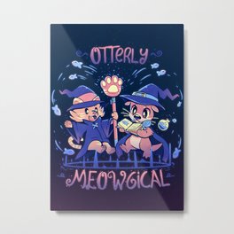 Otterly Meowgical Metal Print | Drawing, Anthro, Otterly, Otters, Kawaii, Furry, Catandotter, Wizard, Kitten, Otterlovergift 