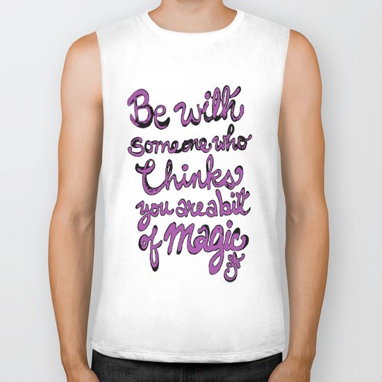 Be With Someone Purple! Biker Tank
