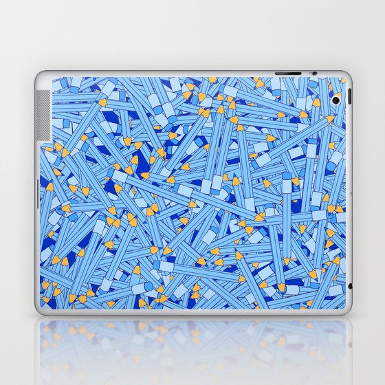 Bedtime Stories BLUE / Cartoon pencil pattern Laptop & iPad Skin