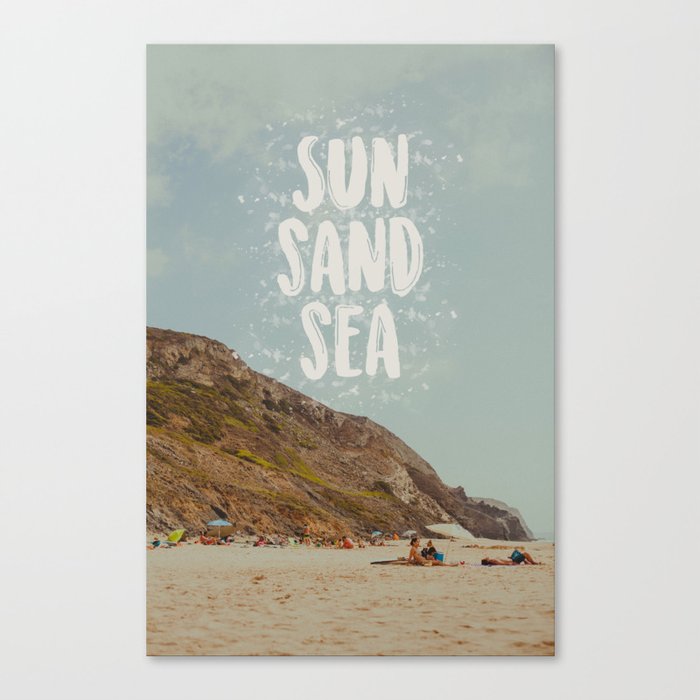 Sun Sand Sea Canvas Print