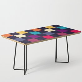 Checkerboard Checkered Checked Check Chessboard Pattern in Polychrome Multicolor Color Coffee Table