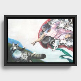 Creation Of The Cat Framed Canvas