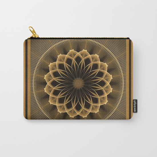 Trendy graphic flower mandala Carry-All Pouch