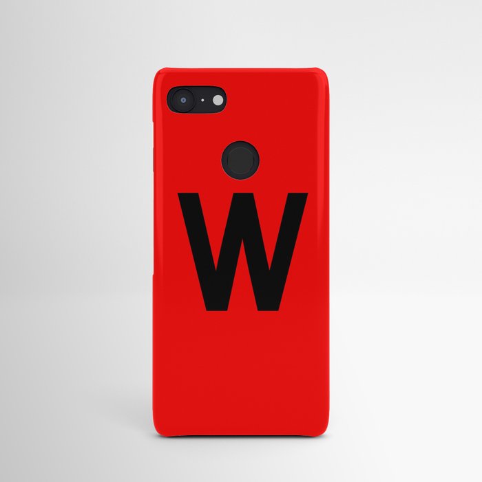 LETTER w (BLACK-RED) Android Case