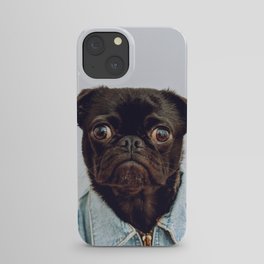 funny pug dog iPhone Case