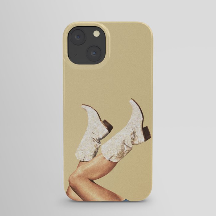These Boots - Glitter Yellow & Tan iPhone Case