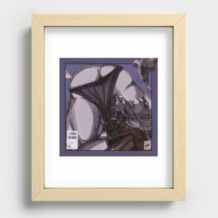 boy on the fence Recessed Framed Print