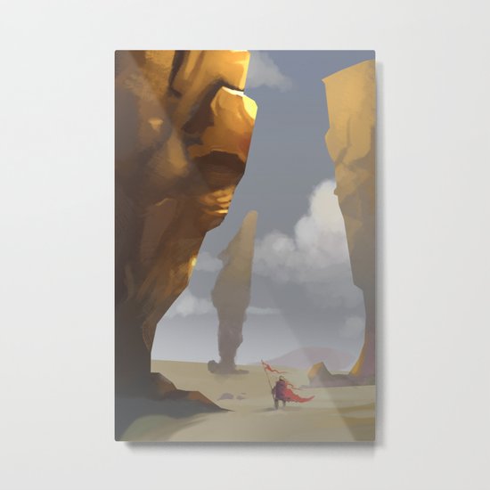 Yellow Pillars Metal Print