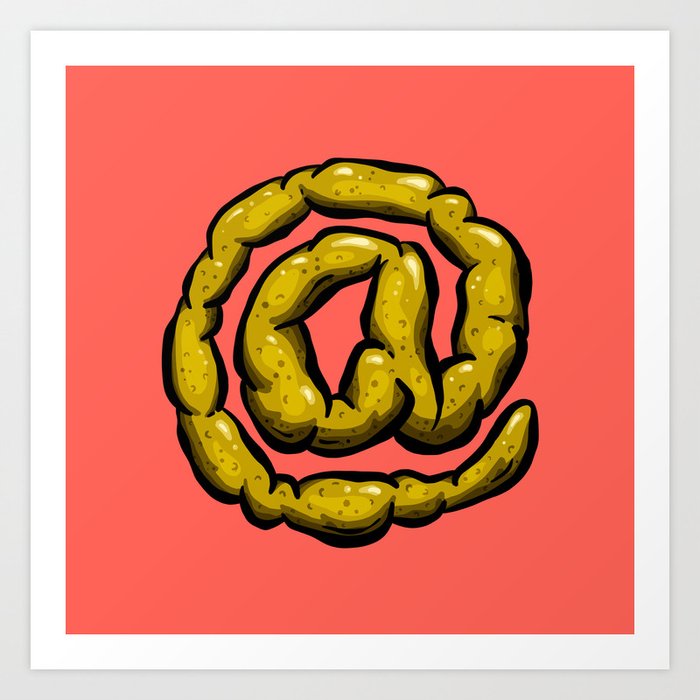 At SIgn Dump Turd Poo Poop Dookie Cartoon Art Print by Poopmatrix Society6