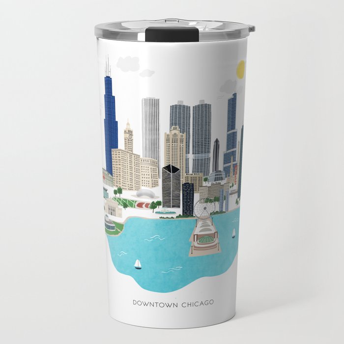 Chicago Illustration Travel Mug