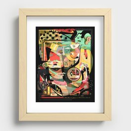 Pigtails Banana Chaos Recessed Framed Print