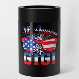 All american Gigi US flag 4th of July Can Cooler