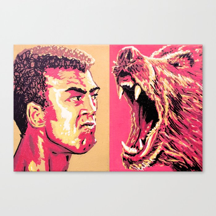 Ali vs. Kodiak Grizzly Bear Canvas Print
