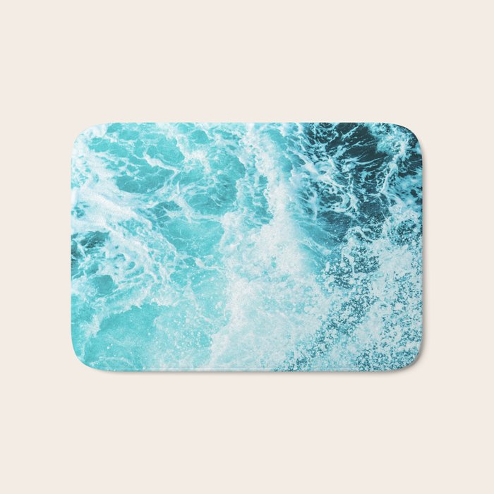 Perfect Sea Waves Bath Mat by Nature Magick Cascadia Collection Society6