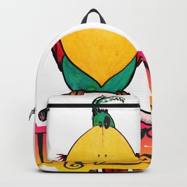 Crazy Bird Backpack | Birdbrain, Colorfullbird, Crazybird, Parrot, Colorfull, Bird, Drawing, Crazyparrot, Ink 