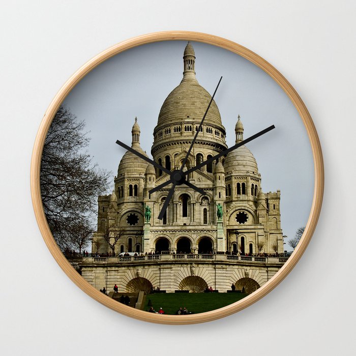 Sacre-Cœur Basilica Monument, Paris, France Wall Clock