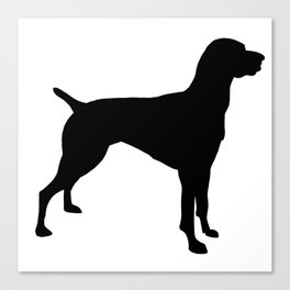 Pointer Silhouette Canvas Print