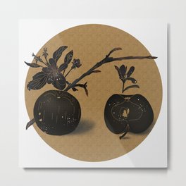 Autumn Apples - Gold Metal Print