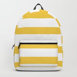 Pollen Yellow Stripes on White Backpack