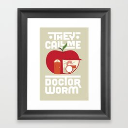 Dr Worm Framed Art Print