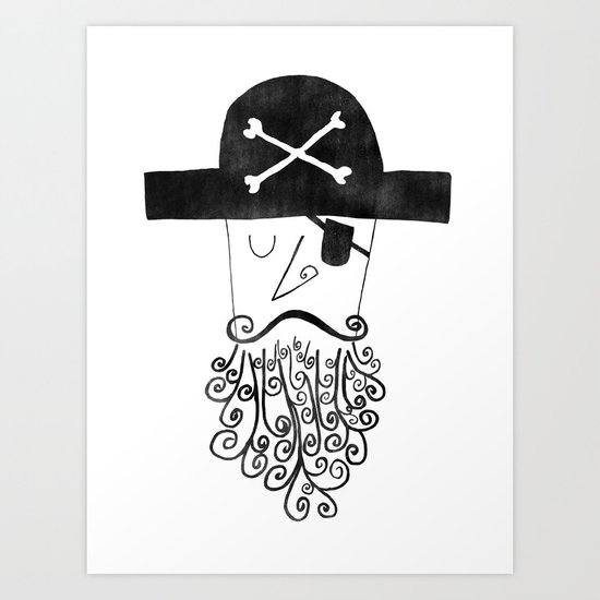 smug pirate Art Print