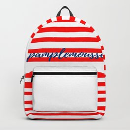 Pamplemousse with horizontal red stripes Backpack