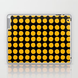 Black and Orange Abstract Polka Dot Pattern Pairs Coloro 2022 Popular Color Nectar 033-74-41 Laptop Skin