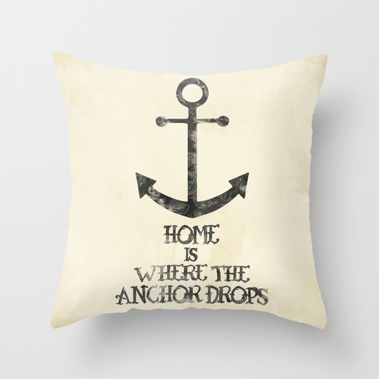 Where The Anchor Drops Throw Pillow