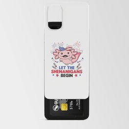 Happy 4th Cute Axolotl With Fireworks America Android Card Case