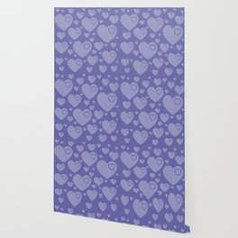 Forever In My Heart - Very Peri Stripes & Hearts #3 Wallpaper