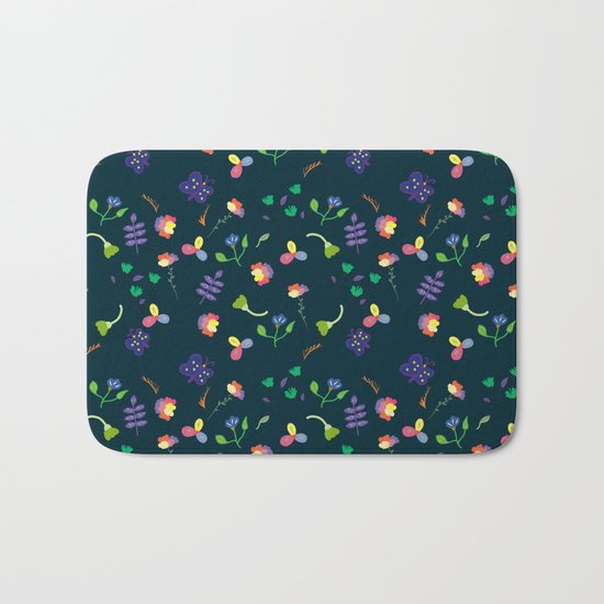 Spring Floral Pattern II Bath Mat