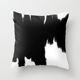 Abstract Black Throw Pillow