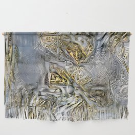 Silver Gold Abstract Modern Nature Art Collection Wall Hanging