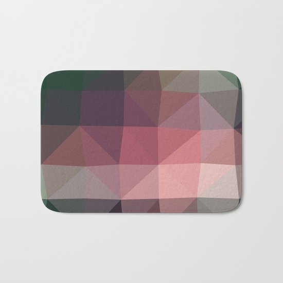 Shades of Mauve Triangle Abstract Bath Mat