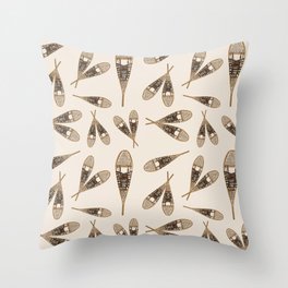 Snowshoe Pattern Throw Pillow