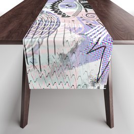 Limited Palette Contemporary Abstract Table Runner