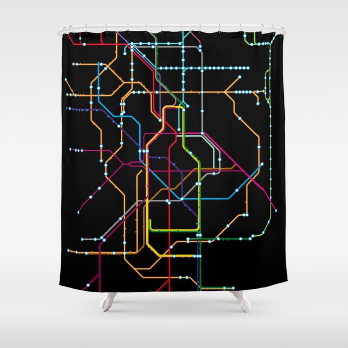 City transport map Shower Curtain