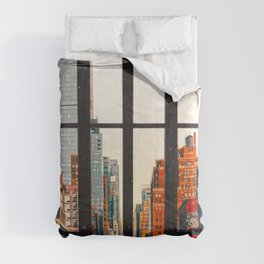 New York City Window #2-Surreal View Collage Comforter