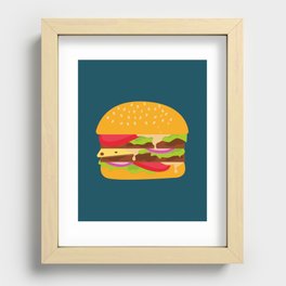 Hamburger Art illustration Recessed Framed Print