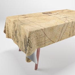 Leonardo da Vinci "The Vitruvian Man"(edited) Tablecloth